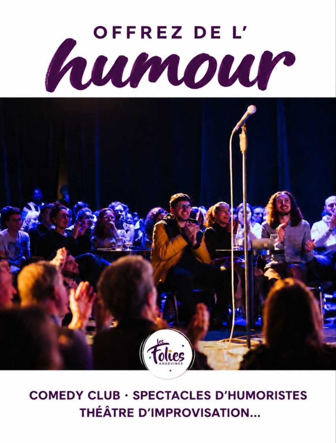 Offrez de l’humour : comedy club, spectacles d’humoristes, théâtre d’improvisation…